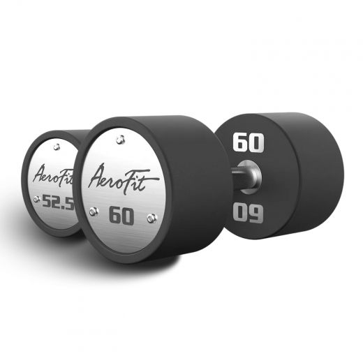 AeroFit AFPUDB52.5-60 набор полиуретановых гантелей, 52,5-60 кг, 4 пары, шаг 2,5 кг