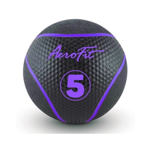 AFMB5 Набивной мяч AeroFit 5 кг, черный/ фиолетовые полоски