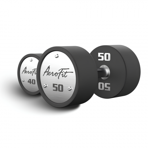 AeroFit AFPUDB40-50 набор полиуретановых гантелей, 40-50 кг, 5 пар, шаг 2,5 кг