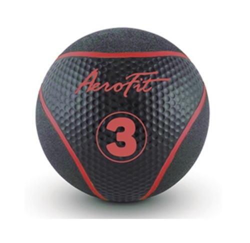 AFMB3 Набивной мяч AeroFit 3 кг, черный/ красные полоски