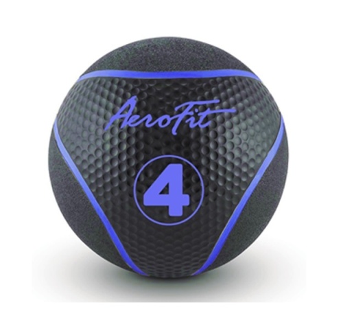 AFMB4 Набивной мяч AeroFit 4 кг, черный/ голубые полоски