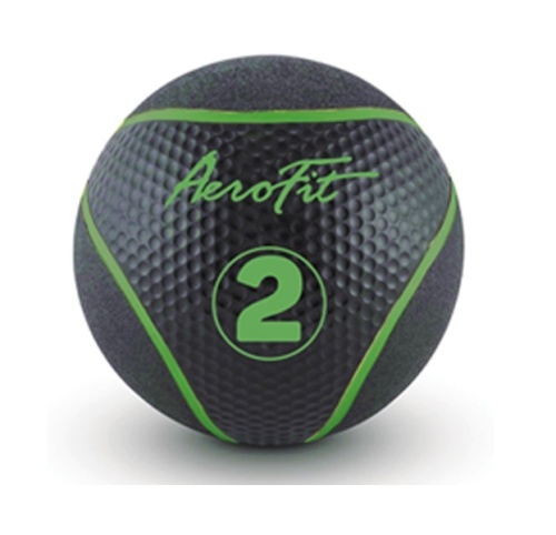 AFMB2 Набивной мяч AeroFit 2 кг, черный/ зеленые полоски