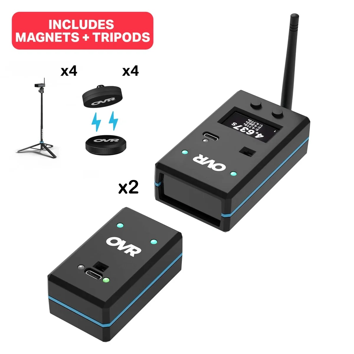 Лазерная система хронометража (скоростные ворота) OVR Sprint Starter Kit (2 ворот + штативы + магниты)