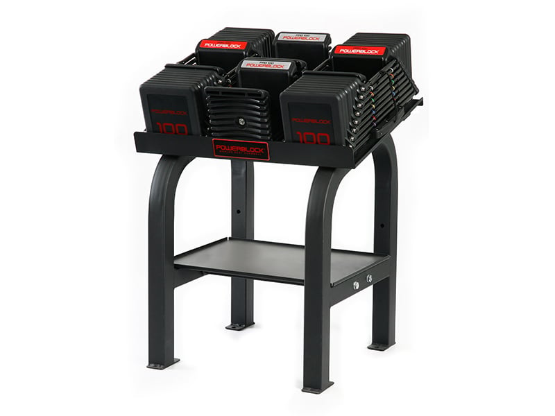 Регулируемые коммерческие гантели PowerBlock Commercial Pro 100 (45 кг) нерасширяемые со стойкой Pro Max