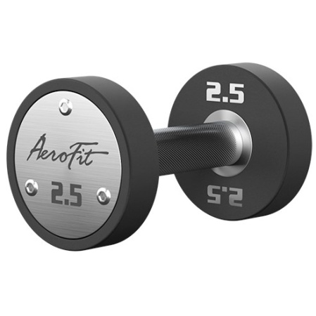 AeroFit AFPUDB2.5-25 набор полиуретановых гантелей, 2,5-25 кг, 10 пар, шаг 2,5 кг