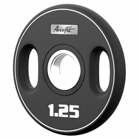 AeroFit AFPUPLB1.25 олимпийский полиуретановый диск 1,25 кг, черный, с 2-мя хватами
