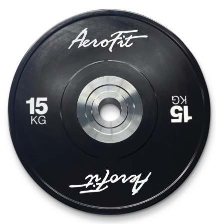 AFBD15 Бамперный диск для кроссфита AeroFit 15 кг, черный