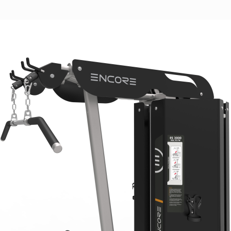 ES3000 3-х стековая мультистанция ENCORE, тяга сверху, гребная тяга, сгибание и разгибание ног, многопозиционный жим от груди и плеч 3х91кг