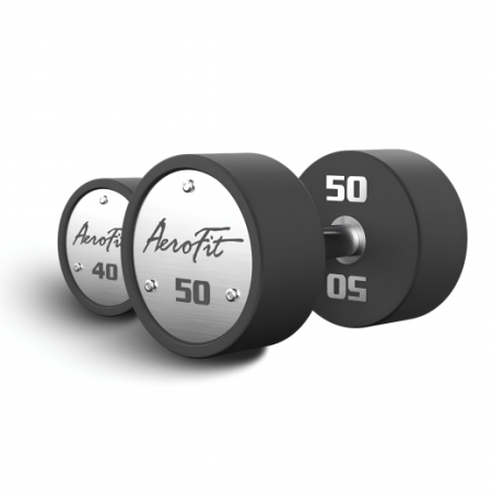 AeroFit AFPUDB40-50 набор полиуретановых гантелей, 40-50 кг, 5 пар, шаг 2,5 кг