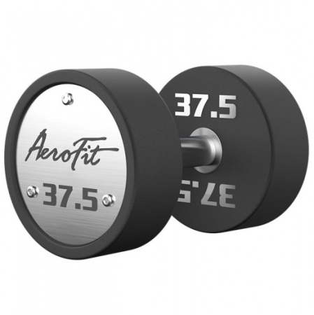 AeroFit AFPUDB27.5-37 набор полиуретановых гантелей, 27,5-37,5 кг, 5 пар, шаг 2,5 кг