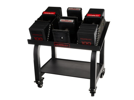 Регулируемые коммерческие гантели PowerBlock Commercial Pro 100 (45 кг) нерасширяемые со стойкой Pro Max