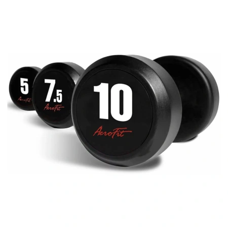AFDB2.5-25 Набор обрезиненных гантелей AeroFit, 2.5-25 кг - 10 пар, шаг 2,5 кг