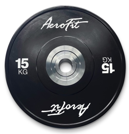 AFBD15 Бамперный диск для кроссфита AeroFit 15 кг, черный