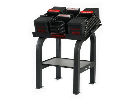 Регулируемые коммерческие гантели PowerBlock Commercial Pro 100 (45 кг) нерасширяемые со стойкой Pro Max
